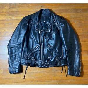 Vintage Harley Davidson Leather Jacket Women's Large‎ 40 Quilted Lined